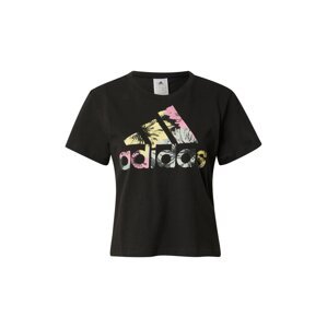 ADIDAS SPORTSWEAR Funkčné tričko 'Allover Print '  svetložltá / svetlosivá / svetloružová / čierna