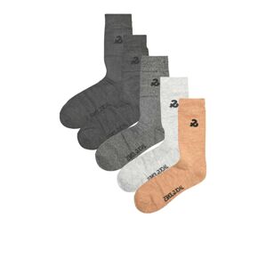 JACK & JONES Ponožky  tmavosivá / marhuľová / biela