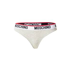 Moschino Underwear Tangá  sivá / červená / biela