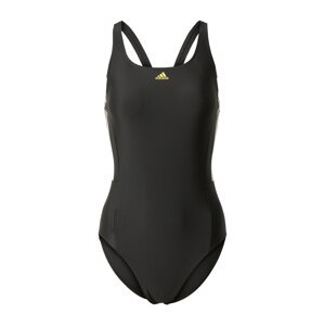 ADIDAS SPORTSWEAR Športové jednodielne plavky 'Mid 3-Stripes'  žltá / čierna / biela