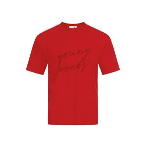 Young Poets Tričko 'Yoricko'  červená / čierna
