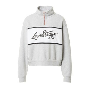LEVI'S ® Mikina 'CB Logo Sweatshirt'  sivá melírovaná / čierna / biela