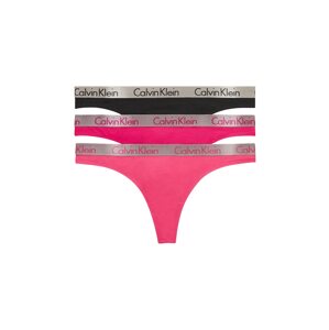 Calvin Klein Underwear Tangá  striebornosivá / ružová / svetloružová / čierna