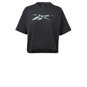 Reebok Sport Funkčné tričko  modrá / čierna / biela