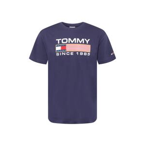 Tommy Jeans Tričko  námornícka modrá / svetložltá / červená / biela