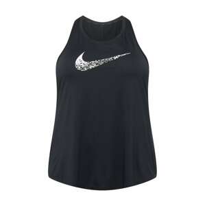 Nike Sportswear Športový top 'SWOOSH'  čierna / biela