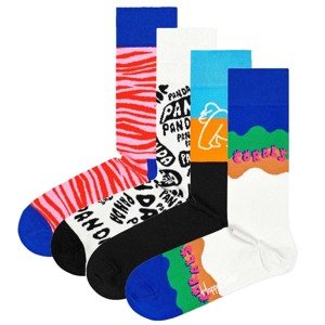 Happy Socks Ponožky  modrá / svetlomodrá / oranžová / čierna