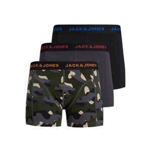 Jack & Jones Junior Nohavičky 'Cramp'  tmavosivá / tmavozelená / oranžová / čierna