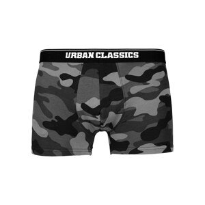 Urban Classics Boxerky  sivá / antracitová / čierna / biela