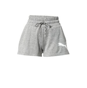 PUMA Športové nohavice 'Fit Tech Knit 3" Short'  sivá melírovaná / biela