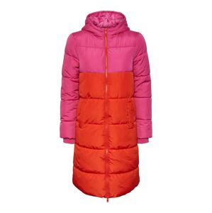 PIECES Zimný kabát 'BEE'  ružová / oranžovo červená
