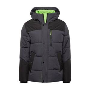 ESPRIT Zimná bunda  antracitová / neónovo zelená / čierna