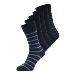 TOMMY HILFIGER Ponožky '5P GIFTBOX STRIPES'  modrá / námornícka modrá / svetločervená / biela