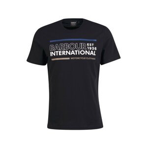 Barbour International Tričko  modrá / svetlohnedá / čierna / biela