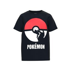 NAME IT Tričko 'Nabel Pokemon'  svetločervená / čierna / biela