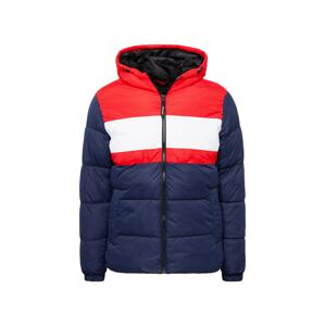 JACK & JONES Zimná bunda  námornícka modrá / červená / biela