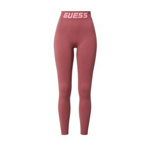 GUESS Športové nohavice  ružová / bordová