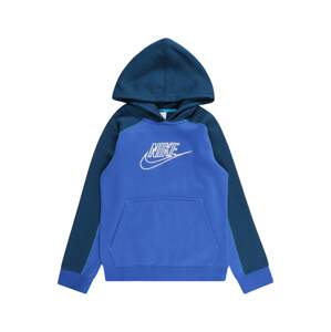 Nike Sportswear Mikina  kráľovská modrá / tmavomodrá / biela