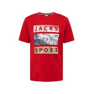 Jack's Tričko 'Mountain'  zmiešané farby / červená