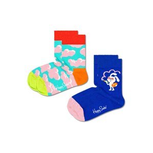 Happy Socks Ponožky  modrá / tyrkysová / oranžová / ružová