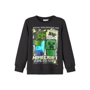 NAME IT Mikina 'Nol Minecraft'  zmiešané farby / čierna