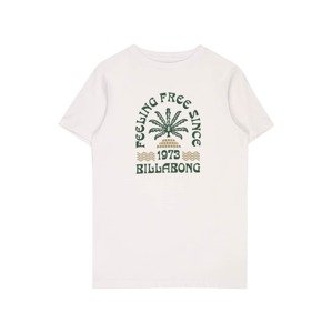 BILLABONG Funkčné tričko 'FEELING FREE'  olivová / trávovo zelená / biela