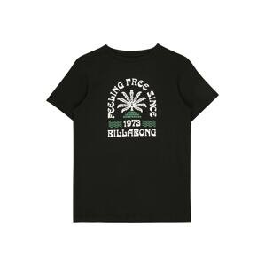 BILLABONG Funkčné tričko 'FEELING FREE'  zelená / čierna / biela