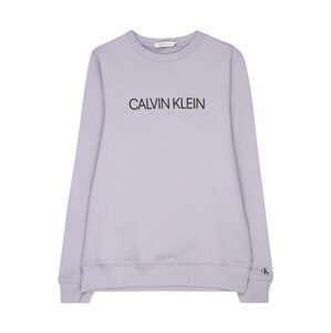 Calvin Klein Jeans Mikina  pastelovo fialová / čierna