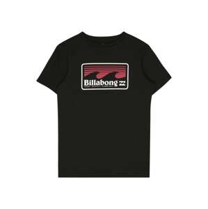 BILLABONG Funkčné tričko 'SWELL'  tmavočervená / čierna / šedobiela