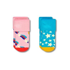 Happy Socks Ponožky  nebesky modrá / žltá / ružová / biela