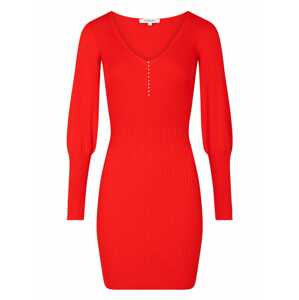 Morgan Pletené šaty  svetločervená