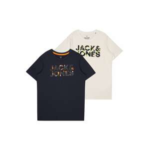 Jack & Jones Junior Tričko 'Ramp'  krémová / námornícka modrá / žltá / sivá