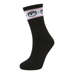Chiara Ferragni Ponožky  svetloružová / čierna / biela