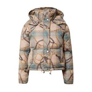 Lauren Ralph Lauren Zimná bunda 'FREYAH'  svetlobéžová / tmavožltá / petrolejová / čierna