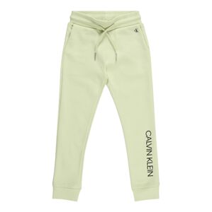 Calvin Klein Jeans Nohavice  pastelovo zelená / čierna