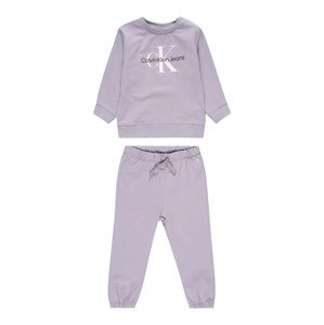 Calvin Klein Jeans Joggingová súprava  pastelovo fialová / čierna / biela