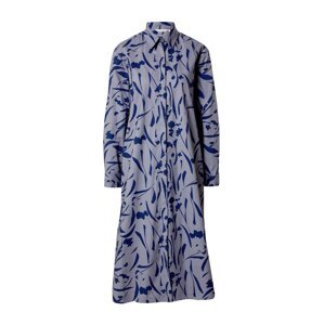 Marimekko Košeľové šaty 'Runoelma'  námornícka modrá / sivá