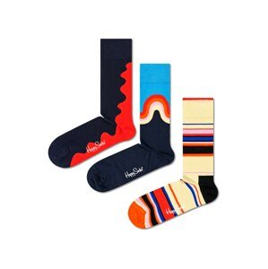 Happy Socks Ponožky  modrá / námornícka modrá / pastelovo žltá / červená