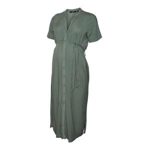 Vero Moda Maternity Košeľové šaty 'VICA'  zelená