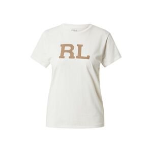 Polo Ralph Lauren Tričko  svetlohnedá / šedobiela