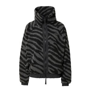 ADIDAS SPORTSWEAR Funkčná flisová bunda 'Hyperglam Fleece Zebra'  sivá / čierna