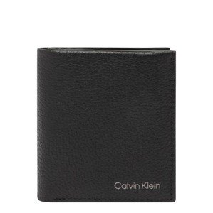 Calvin Klein Peňaženka 'Warmth'  striebornosivá / čierna