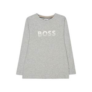 BOSS Kidswear Tričko  sivá melírovaná / biela