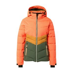 KILLTEC Športová bunda  horčicová / tmavozelená / oranžová