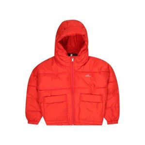 BOSS Kidswear Zimná bunda  červená / biela