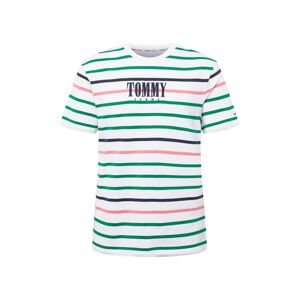 Tommy Jeans Tričko  námornícka modrá / zelená / ružová / biela