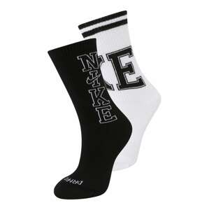 NIKE Športové ponožky 'Everyday Plus'  čierna / biela