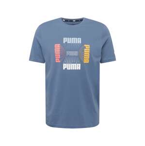 PUMA Funkčné tričko  modrosivá / zlatá žltá / koralová / biela