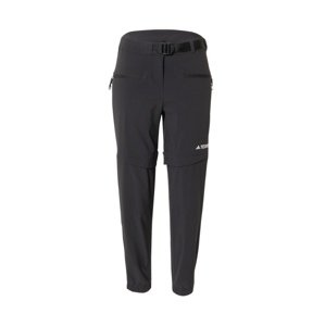 ADIDAS TERREX Športové nohavice 'Utilitas Zip-Off'  čierna / biela