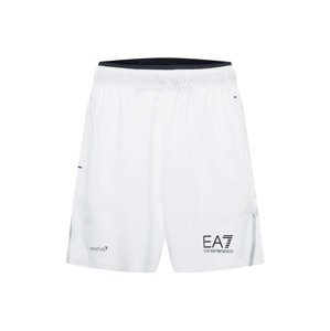 EA7 Emporio Armani Športové nohavice  sivá / čierna / biela